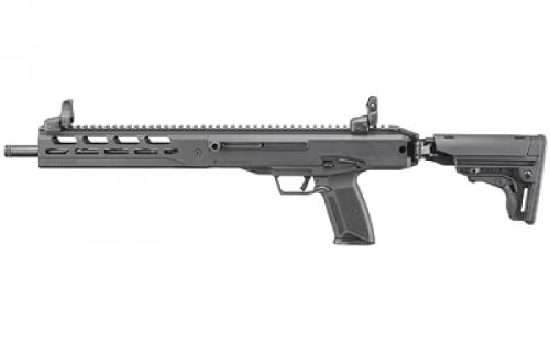 Ruger LC Carbine, Semi-automatic Rifle, 5.7X28MM, 16.25 Fluted Barrel, Threaded, 1/2x28 Threads, Black Anodized Finish, Side Folding Collapsible Stock, 1 Magazine, 20 Rounds, MLOK Handguard, Weighs 5.9lbs 19300