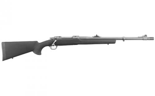 Ruger Hawkeye Alaskan, Bolt-Action Rifle, 300 Winchester Magnum, 20" Cold Hammer Forged Barrel, Hawkeye Matte Black Finish, Stainless Steel, Hogue OverMolded Stock, Adjustable Rear & Bead Front Sight, 3Rd, Includes Scope Rings, Muzzle Brake 57102