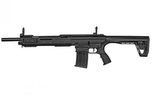 Tokarev Shotguns TBP 12P, Semi-automatic, Bullpup, 12 Gauge, 3 Chamber, 18.5 Barrel, Black, Matte Finish, Black, Polymer Grips, Flip Up Iron Sights, Includes 3 Choke Tubes (F, M, IC), 5 Rounds, 1 Magazine 21000105