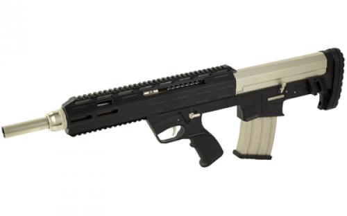 Tokarev Shotguns TBP 12M, Semi-automatic Shotgun, Bullpup, 12 Gauge, 3" Chamber, 18.5" Chrome Lined Barrel, Tsunami Finish, Black and Silver, Front/Rear Flip-up Sights, Includes 3 Benelli Mobil Chokes - Full, Modified & Cylinder, 5 Rounds, 1 Magazines 21000107