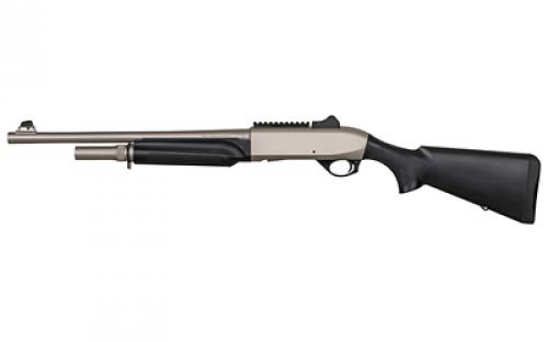 Military Arms Corporation MAC 2 Tactical Marine, Semi-automatic Shotgun, 12 Gauge, 3" Chamber, 18.5" Barrel, Polymer Stock and Forearm, Electroless Nickel Marine Finish, Ghost Ring Rear and Blade Front Sights, 5 Rounds, Includes Benelli/Mobil Pattern Chokes 1/3/5 21000158