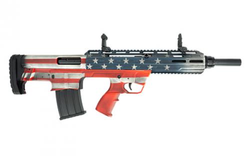 Tokarev Shotguns TBP 12 AF, Semi-automatic Shotgun, 12 Gauge, 3" Chamber, 18.5" Chrome Lined Barrel, Bull-pup Design, Custom American Flag Finish, Front/Rear Flip-up Sights, Includes 3 Benelli Mobil Chokes - Full, Modified & Cylinder, 5 Rounds, 1 Magazines 21000164