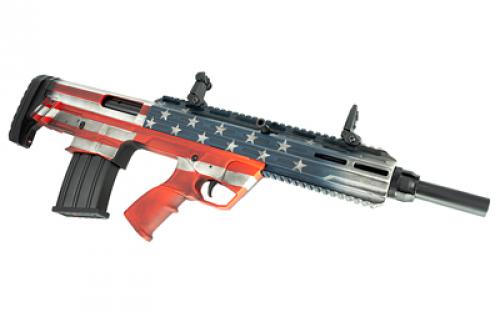 Tokarev Shotguns TBP 12 AF, Semi-automatic Shotgun, 12 Gauge, 3" Chamber, 18.5" Chrome Lined Barrel, Bull-pup Design, Custom American Flag Finish, Front/Rear Flip-up Sights, Includes 3 Benelli Mobil Chokes - Full, Modified & Cylinder, 5 Rounds, 1 Magazines 21000164