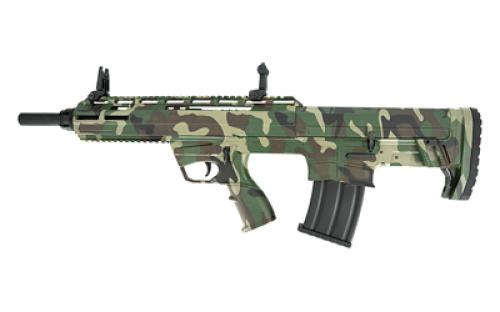 Tokarev Shotguns TBP 12 M81, Semi-automatic Shotgun, 12 Gauge, 3 Chamber, 18.5 Chrome Lined Barrel, Bull-pup Design, Hydrodip Finish, Woodland Camo, Front/Rear Flip-up Sights, Includes 3 Benelli Mobil Chokes - Full, Modified & Cylinder, 5 Rounds, 1 Magazines 21000168