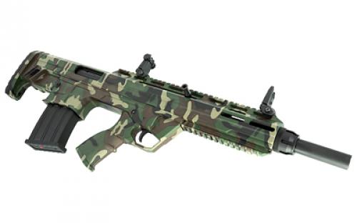 Tokarev Shotguns TBP 12 M81, Semi-automatic Shotgun, 12 Gauge, 3" Chamber, 18.5" Chrome Lined Barrel, Bull-pup Design, Hydrodip Finish, Woodland Camo, Front/Rear Flip-up Sights, Includes 3 Benelli Mobil Chokes - Full, Modified & Cylinder, 5 Rounds, 1 Magazines 21000168