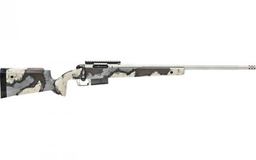Springfield Model 2020 Waypoint, Bolt Action, 6.5 PRC, 24 Fluted Stainless Barrel, SA Radial Brake, Cerakote Finish, Graphite Black, Ridgeline Camo Carbon Fiber Stock with M-LOK, TriggerTech Adjustable Trigger, 3 Rounds, 1 AICS Short Action Magazine BAW92465PRCD