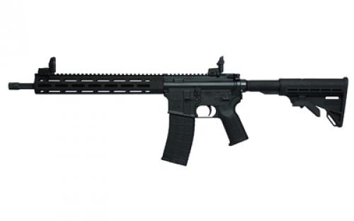 Tippmann Arms Company M4-22 Elite, Semi-automatic Rifle, AR, 22 LR, 16 Fluted Barrel, Aluminum MLOK Handguard, Matte Finish, Black, M4 Collapsible Stock, Front/Rear Flip Sights, 1 Magazine, 25 Rounds A101032F