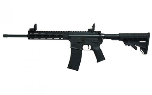Tippmann Arms Company M4-22, Semi-automatic Rifle, AR, 22 LR, 16 Fluted Barrel, Composite MLOK Handguard, Matte Finish, Black, M4 Collapsible Stock, Front/Rear Flip Sights, 1 Magazine, 25 Rounds A101034F