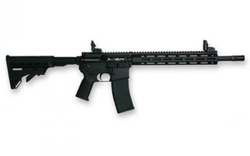 Tippmann Arms Company M4-22 Elite Compliant, Semi-automatic Rifle, AR, 22 LR, 16" Barrel, Aluminum MLOK Handguard, Faux Slip Fit Flash Hider, Matte Finish, Black, M4 Collapsible Stock, Front/Rear Flip Sights, 1 Magazine, 10 Rounds A101036