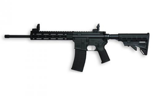 Tippmann Arms Company M4-22 MMSSA Competition, Semi-automatic Rifle, AR, 22 LR, 16 Fluted Barrel, Composite MLOK Handguard, Matte Finish, Black, M4 Collapsible Stock, Efltmann Adjustable Trigger, Front/Rear Flip Sights, 2 Magazine, 25 Rounds, MMSSA (Metal Madness Shooting Association) Engraving A101055
