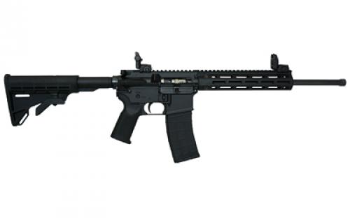 Tippmann Arms Company M4-22 Pro Compliant, Semi-automatic Rifle, AR, 22 LR, 16" Fluted Barrel, Composite MLOK Handguard, Faux Slip Fit Flash Hider, Matte Finish, Black, M4 Collapsible Stock, Front/Rear Flip Sights, 1 Magazine, 10 Rounds A101092