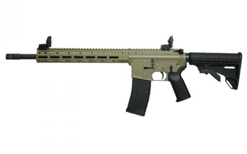 Tippmann Arms Company M4-22 Elite, Semi-automatic Rifle, AR, 22 LR, 16 Barrel, Aluminum MLOK Handguard, Duracote Finish, Flat Dark Earth, M4 Collapsible Stock, Front/Rear Flip Sights, 1 Magazine, 25 Rounds A101164