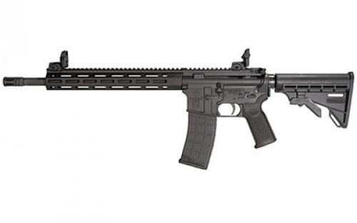 Tippmann Arms Company M4-22 Elite, GOA Edition, Semi-automatic Rifle, AR, 22 LR, 16 Barrel, Aluminum MLOK Handguard, Matte Finish, Black, Gun Owners of America Engraving, M4 Collapsible Stock, Front/Rear Flip Sight, 1 Magazine, 25 Rounds A101180