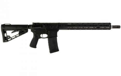 Wilson Combat Protector S Carbine, Semi-automatic Rifle, 223 Remington/556NATO, 16" Stainless Steel Barrel, 1/2X28 Threaded with Q-Comp Muzzle Device, Mid-length Gas System, Anodized Finish, Black, Wilson Combat M-LOK Free Float Handguard, Wilsom Combat/BCM Starburst Gunfighter Grip, Wilson/Rogers Super-Stoc, 30 Rounds, 1 Magazine TR-PC-556-BL-S