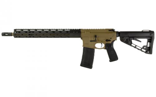 Wilson Combat Protector Carbine, Semi-automatic Rifle, 223 Remington/556NATO, 16 Barrel, 1/2X28 Threaded with Q-Comp Muzzle Device, Intermediate Length Gas System, Armor-Tuff Finish, Coyote Tan, Wilson Combat M-LOK Free Float Handguard, Wilson Combat/BCM Gunfighter Starburst Grip, Wilson/Rogers Super-Stoc, 30 Rounds, 1 Magazine TR-PC-556-CT