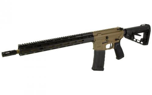 Wilson Combat Protector Carbine, Semi-automatic Rifle, 223 Remington/556NATO, 16" Barrel, 1/2X28 Threaded with Q-Comp Muzzle Device, Intermediate Length Gas System, Armor-Tuff Finish, Coyote Tan, Wilson Combat M-LOK Free Float Handguard, Wilson Combat/BCM Gunfighter Starburst Grip, Wilson/Rogers Super-Stoc, 30 Rounds, 1 Magazine TR-PC-556-CT