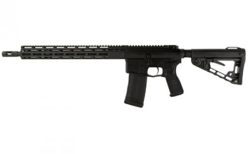 Wilson Combat Protector Elite Carbine, Semi-automatic Rifle, 556 NATO, 16 Barrel, 1/2X28 Threaded with Q-Comp Muzzle Device, Mid-length Gas System, Anodized Finish, Black, Wilson Combat M-LOK Free Float Handguard, Wilson Combat/BCM Starburst Gunfighter Grip, Wilson/Rogers Super-Stoc, 30 Rounds, 1 Magazine, No Forward Assist TR-PEC-556-BL