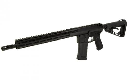Wilson Combat Protector Elite Carbine, Semi-automatic Rifle, 556 NATO, 16" Barrel, 1/2X28 Threaded with Q-Comp Muzzle Device, Mid-length Gas System, Anodized Finish, Black, Wilson Combat M-LOK Free Float Handguard, Wilson Combat/BCM Starburst Gunfighter Grip, Wilson/Rogers Super-Stoc, 30 Rounds, 1 Magazine, No Forward Assist TR-PEC-556-BL