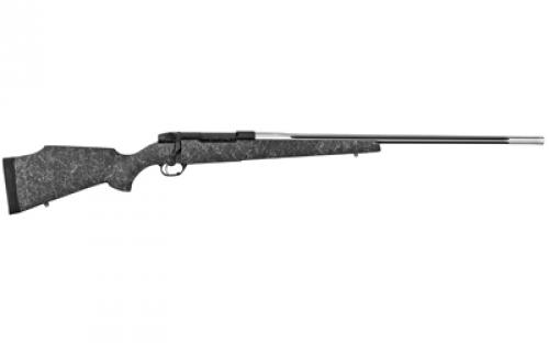 Weatherby Mark V Accumark, 300 Weatherby Magnum, 26" Threaded Steel Barrel, 5/8x24, Muzzle Brake, Black Grey And Stainless, Fiberglass Stock, Right Hand, 3 Rounds MAM01N300WR8B