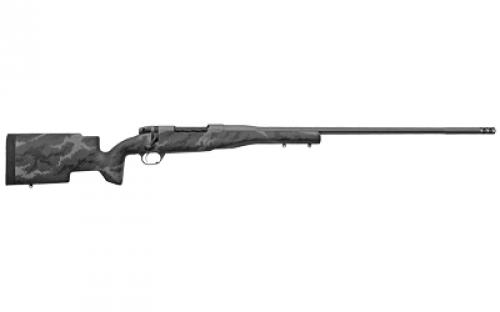 Weatherby Mark V Accumark Pro, Bolt Action, 6.5 Creedmoor, 24" Threaded Steel Barrel, 5/8x24, Muzzle Brake, Black With Gray Sponge Color, Carbon Fiber Stock, 4 Rounds MAP01N65CMR6B