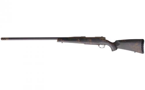 Weatherby Backcountry 2.0 Carbon, Bolt Action Rifle, 6.5 Creedmoor, 22 Barrel, Threaded 5/8x24, Carbon Fiber #4 Contour, Cerakote Finish, Patriot Brown, Exposed Carbon Fiber Stock, Dark Green and Brown Sponge Accents, Muzzle Brake, 4 Rounds, Right Hand MCB20N65CMR4B