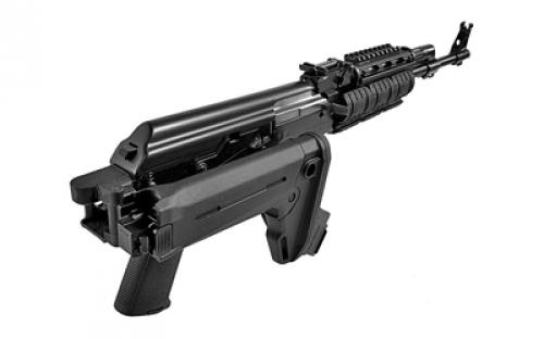 Zastava ZPAPM70, Semi-automatic, 7.62X39, 16.3" Chrome Lined Barrel, Quad Rail Handguard, Zhukov Folding Stock, Magpul Grip, Right Hand, 30Rd, Matte Black ZR7762QR