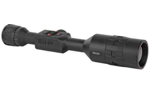 ATN THOR 4 384, Thermal Rifle Scope, 7-28X75mm, 30mm Main Body Tube, 384x288 Sensor Resolution, 7 Different Reticles In Red/Green/Blue/White/Black, Full HD Video Record, WiFi, GPS, Smooth Zoom and Smartphone With iOS or Android, Matte Finish, Black TIWST4387A
