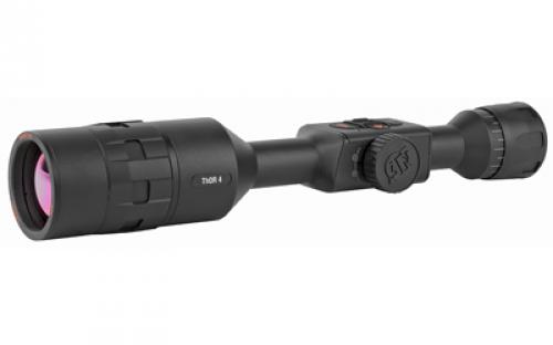 ATN THOR 4 640, Thermal Rifle Scope, 4-40X75mm, 30mm Main Body Tube, 640x480 Sensor Resolution, 7 Different Reticles In Red/Green/Blue/White/Black, Full HD Video Record, WiFi, GPS, Smooth Zoom and Smartphone With iOS or Android, Matte Finish, Black, BLEM (Damaged Box) TIWST4644A