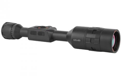 ATN THOR 4 640, Thermal Rifle Scope, 4-40X75mm, 30mm Main Body Tube, 640x480 Sensor Resolution, 7 Different Reticles In Red/Green/Blue/White/Black, Full HD Video Record, WiFi, GPS, Smooth Zoom and Smartphone With iOS or Android, Matte Finish, Black, BLEM (Damaged Box) TIWST4644A