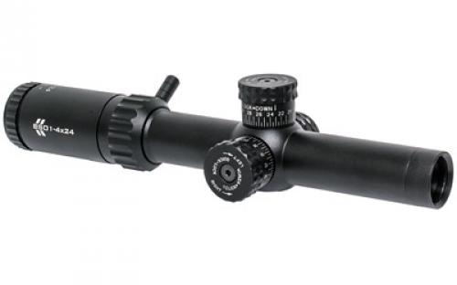 Black Spider LLC BSO1-4X24 Rifle Scope, 1-4X24, Illuminated Reticle, 30mm Tube with Hard Anodized Matte Black Finish, Fully Multi-Coated Optics, 1/2 MOA Adjustments, Tactical Fast Adjustment Lever, 6061-T6 Aircraft Grade Aluminum, Extra Long Eye Relief BSO1-4X24
