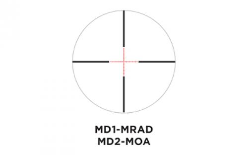 EOTech Vudu Rifle Scope, 5-25X50mm, 34mm MD3-MRAD Illuminated Reticle, .1 MRAD, First Focal Plane, Black VDU5-25FFMD3