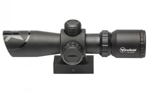 Firefield Barrage, Rifle Scope, 1.5-5X32MM, Red/Green Illuminated Mil-Dot Reticle, IPX4 Waterproof, Integrated Mount, Matte Finish, Black FF13061