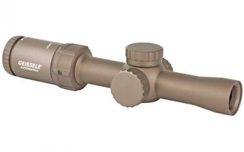 Geissele Automatics Super Precision Scope, 1-6X26, Desert Dirt Color, 30mm Tube, Product Finishes, Shade Variations and Other Imperfections Are Normal Due to the Manufacturing Process 08-192S