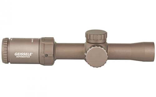 Geissele Automatics Super Precision Scope, 1-6X26, Desert Dirt Color, 30mm Tube, Product Finishes, Shade Variations and Other Imperfections Are Normal Due to the Manufacturing Process 08-192S