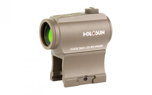 Holosun Technologies 403B, Reflex Sight, Dot Reticle, 2 MOA Red Dot, Aluminum Housing, Matte Finish, Flat Dark Earth, Solar with Internal Battery HE403B-FDE