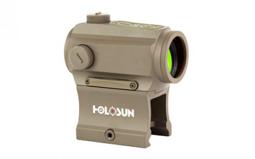 Holosun Technologies 403B, Reflex Sight, Dot Reticle, 2 MOA Red Dot, Aluminum Housing, Matte Finish, Flat Dark Earth, Solar with Internal Battery HE403B-FDE