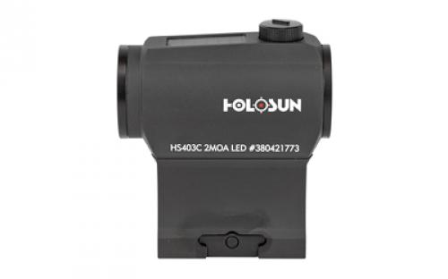 Holosun Technologies 403C, Red Dot, N/A, N/A, Black, 2MOA Dot, High and Low Mount, Solar with Internal Battery HS403C