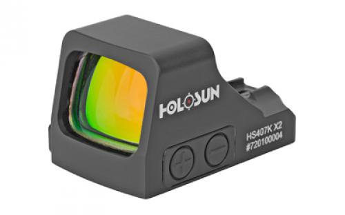Holosun Technologies 407K-X2, Red Dot, 6 MOA Dot, Black Color, Side Battery HS407K X2