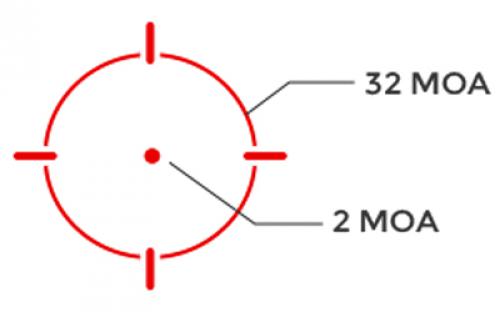 Holosun Technologies 507K-X2, Red Dot, 32 MOA Ring & 2 MOA Dot, Black Color HS507K X2
