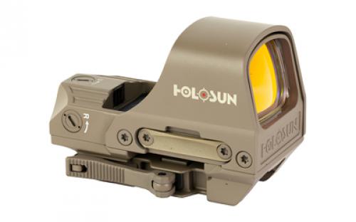Holosun Technologies HS510C, Reflex Sight, Multiple Reticle, 65 MOA Circle, 2 MOA Red Dot, Aluminum Housing, Matte Finish, Flat Dark Earth, Solar with Internal Battery HS510C-FDE