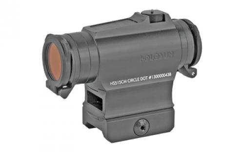 Holosun Technologies Micro Red Dot, 2MOA Dot with 65MOA Circle or 2 MOA Dot, QR Mount  ARD  Flip Caps, Solar with Internal Battery, Black HS515CM
