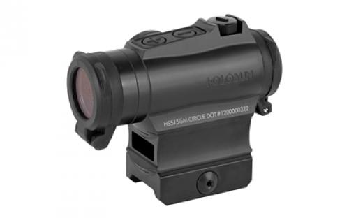 Holosun Technologies Micro Red Dot, 2MOA Dot with 65MOA Circle or 2 MOA Dot, QR Mount  ARD  Flip Caps, Side Battery, Black HS515GM