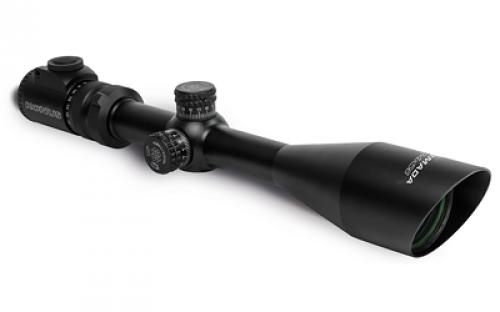 Konus Armada, Rifle Scope, 6-24X Magnification, 50MM Objective, 30mm Main Tube, Illuminated Etched Crosshair with Center Dot, Matte Finish, Black, Includes Lens Cleaning Cloth 7166