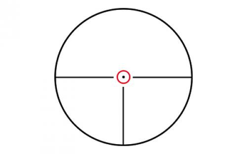 Konus KonusPro, M30 Riflescope, Rifle Scope, 1-4X24mm, 30mm Tube, German Post with Illuminated Circle and Center Dot, Matte Black Finish, Includes Lens Covers and Cleaning Cloth 7184