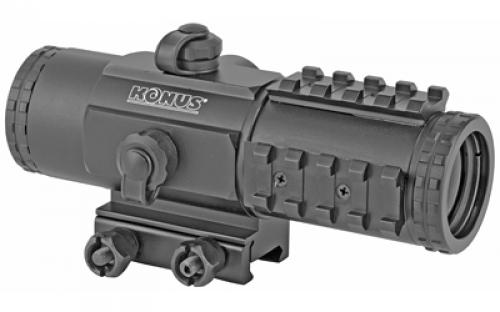 Konus SightPro, PTS2 Dot Site, Rifle Scope, 3X30mm, 30mm Tube, 2.8 MOA Illuminated Semi Circle and Dot BDC Reticle, Matte Black Finish, Includes Lens Covers and Cleaning Cloth 7203