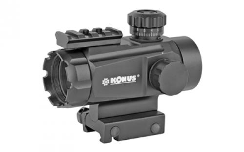 Konus Sight MR, Red Dot, 1X35mm, 35mm Tube, 4 MOA Red/Green Dot, Matte Black Finish, Includes .22 Base Attachment 7378