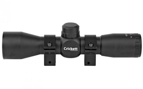 Keystone Sporting Arms Quick Focus Rifle Scope, 4-32X, Black, Rings Included, Stationary Mount Base (KSA031) Required to Mount Scope to Rifle KSA054