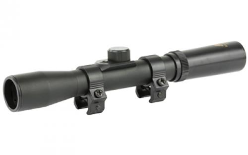 NCSTAR Compact Air Gun Scope, 4X Magnification, 20mm Objective Lens, Plex Reticle, Black, Weighs 3.35oz SCA420B