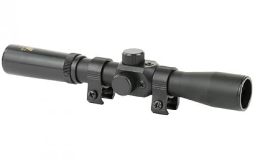 NCSTAR Compact Air Gun Scope, 4X Magnification, 20mm Objective Lens, Plex Reticle, Black, Weighs 3.35oz SCA420B