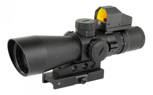 NCSTAR 3-9X42 Scope with Micro Dot, 3-9X Magnification, 42mm Objective Lens, Black, 3 MOA Red Dot, Fits Weaver/ Picatinny Rails, Scope and Red Dot use (1) CR2032 Each (Included) STM3942GDV2